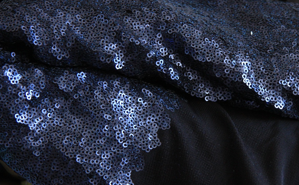 Navy Blue Sequins