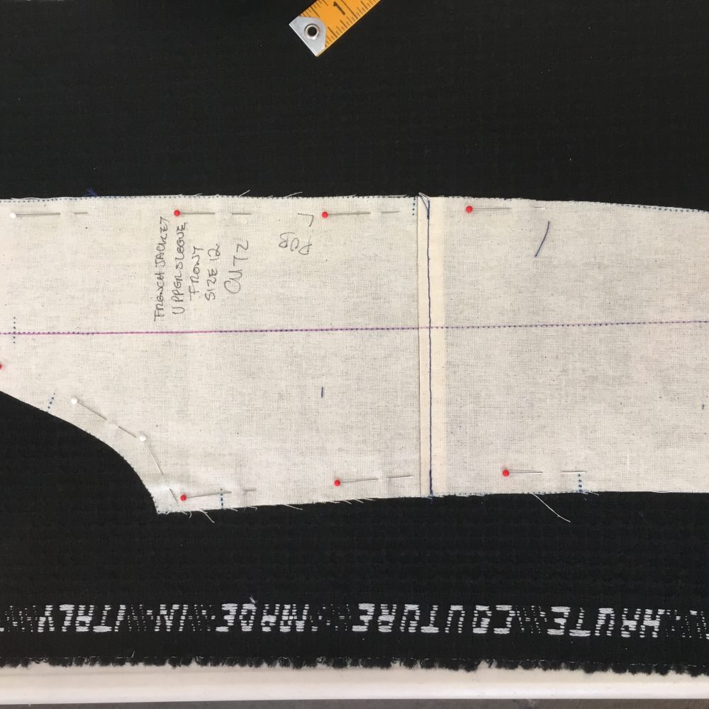 Melissa is what I have dubbed the classic Melbournian - her jacket is black boucle, with a black charmeuse lining. She scored an amazing beaded trim from Jimmy's Buttons - black of course!